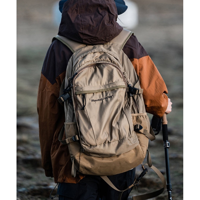 Classic Brown Large Capacity Solid Durable Backpack Bag