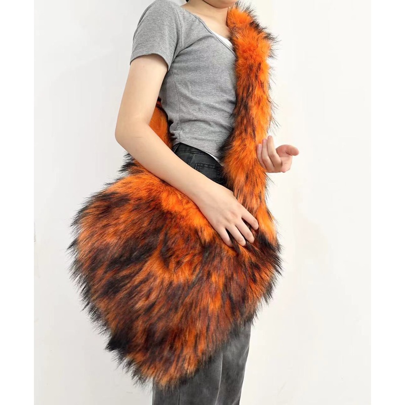 Original Design Stylish Orange Heart Teddy Messenger Bag