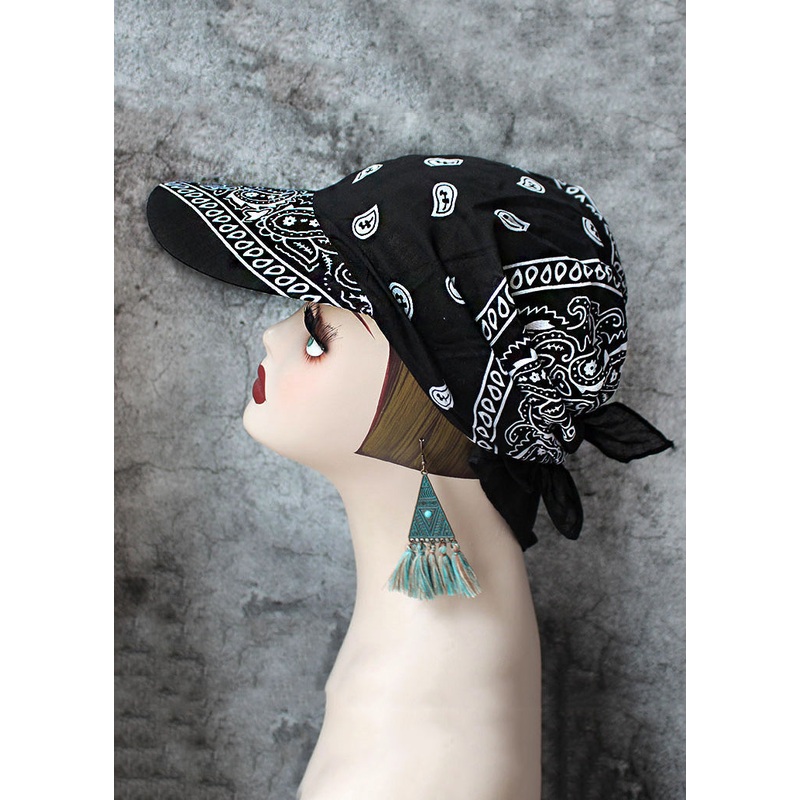 Personalized Hip-Hop Black Cotton Headband Hat
