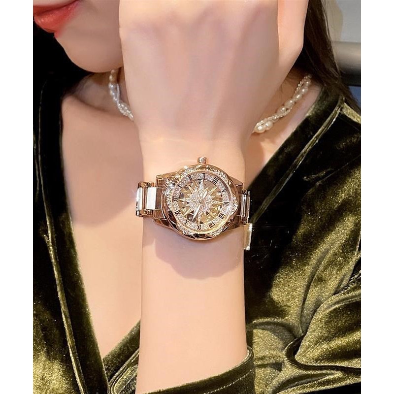 Beautiful Stainless Steel Zircon Hollow Out Watch