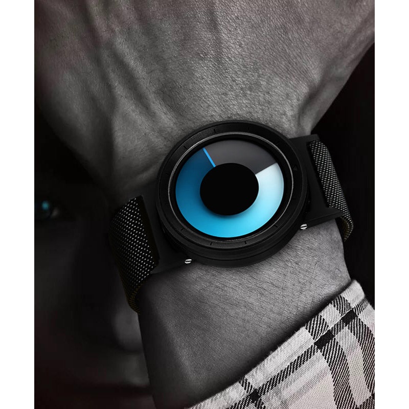 DIY Black Stainless Steel Waterproof Luminous Watch