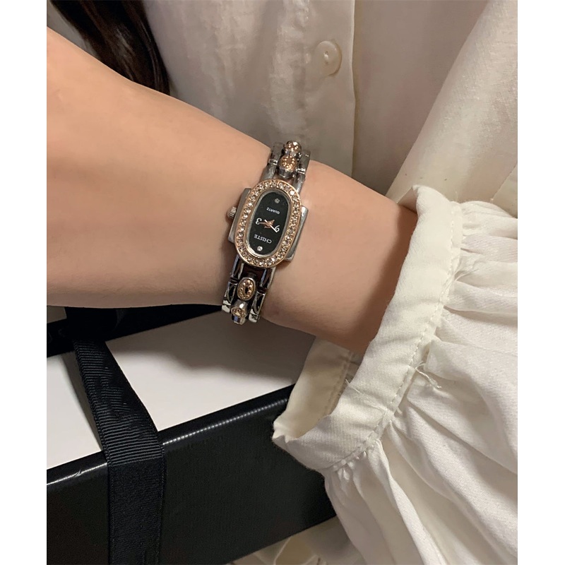 Fine Gold Alloy Quartz Movement Tempered Glass Watch