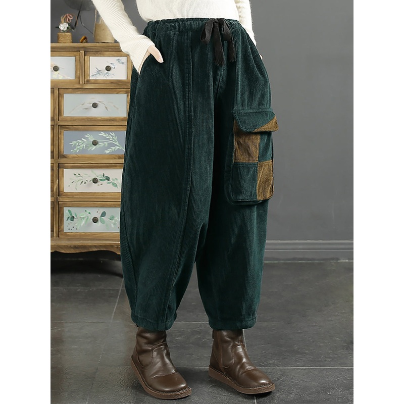 Women Winter Fleece-lined Harem Pants