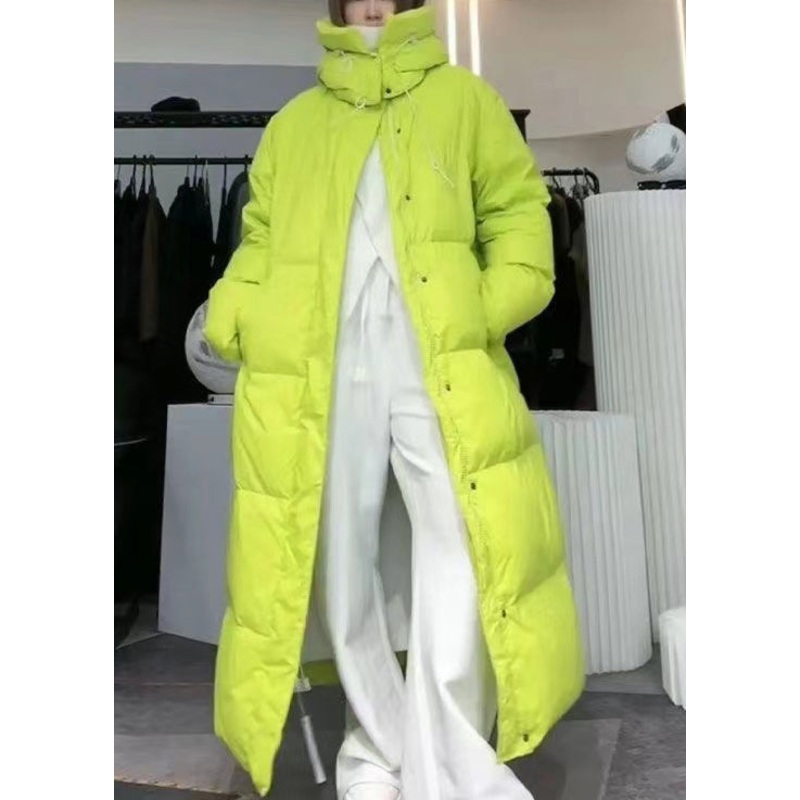 Italian Green Pockets Patchwork Fine Cotton Filled Coat Winter