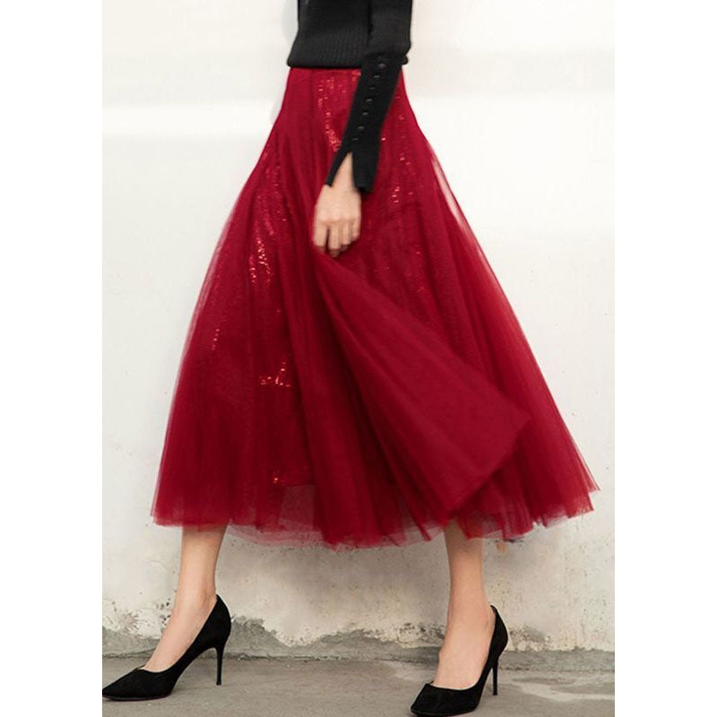 Mulberry Tulle Skirt Sequins Exra Large Hem Spring