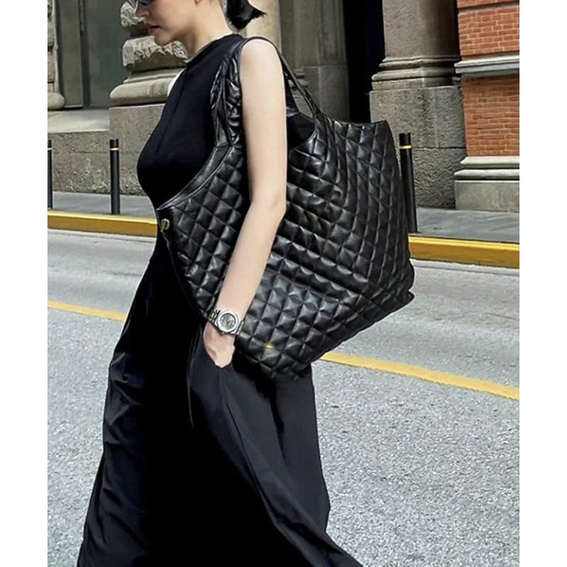 Classy Black Sheepskin Versatile Durable Satchel Handbag
