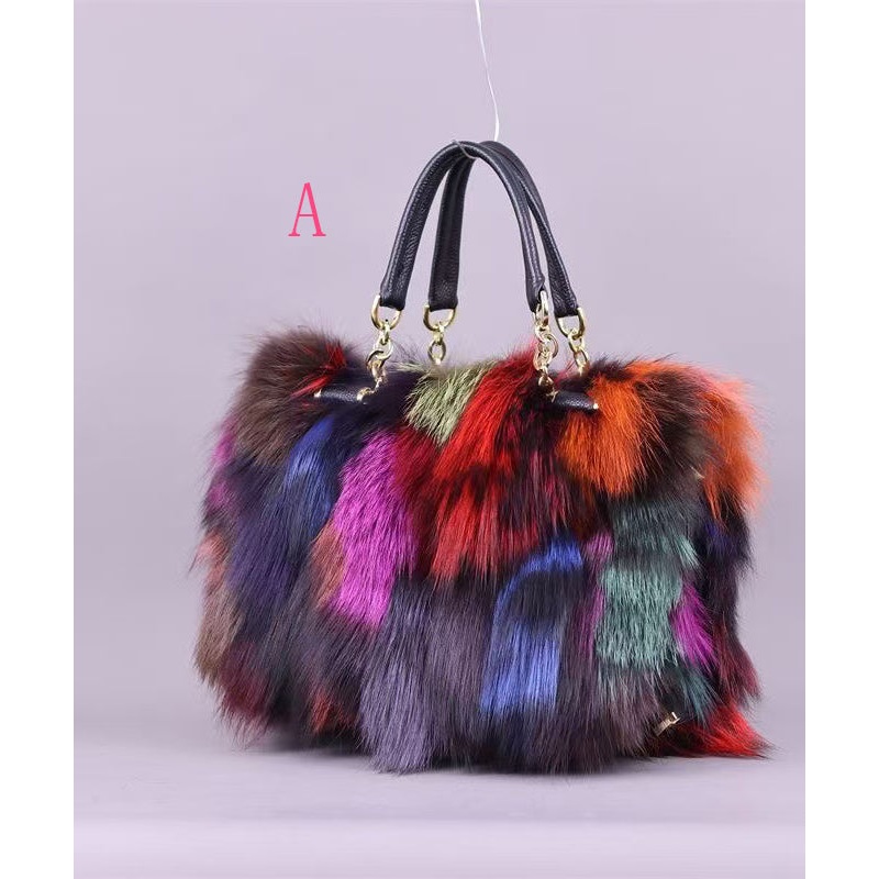 Fashionable Versatile Fuzzy Fur Fluffy Tote Handbag